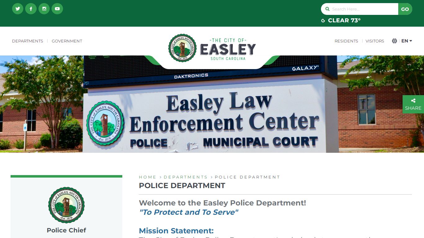 Easley Police Department - Welcome to Easley, SC